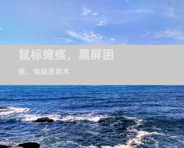 鼠标瘫痪，黑屏困扰，电脑急救术